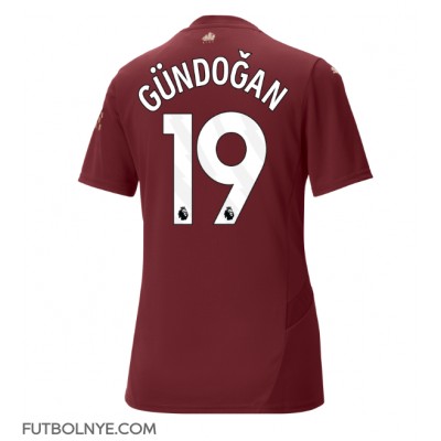 Camiseta Manchester City Ilkay Gundogan #19 Tercera Equipación para mujer 2024-25 manga corta Camiseta Manchester City Ilkay Gundogan #19 Tercera Equipación para mujer 2024-25 manga corta